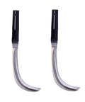Two Piece Reaping Hook Set For Gardening And Harvesting, Rustproof Steel Multi Function Tool For Weeding, Mowing, And Lawn Care