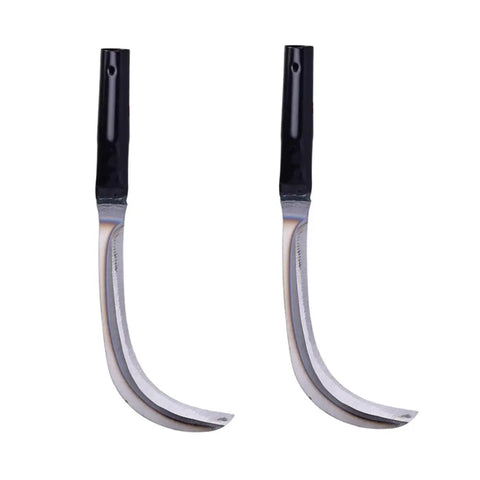 Two Piece Reaping Hook Set For Gardening And Harvesting, Rustproof Steel Multi Function Tool For Weeding, Mowing, And Lawn Care