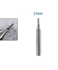 2-Piece 2.5mm Milling Cutter Set For Automatic Machines Like Condor, Triton, Alpha Pro, Beta, Miracle A78A9, SEC-E9 Pro-Grade