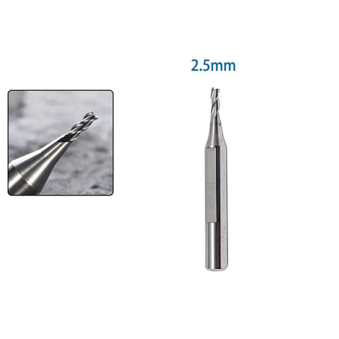2-Piece 2.5mm Milling Cutter Set For Automatic Machines Like Condor, Triton, Alpha Pro, Beta, Miracle A78A9, SEC-E9 Pro-Grade