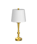 Set Of 2 Touch Control Table Lamps With USB Charging Ports, 3 Way Dimmable, Modern Nickel And Gold Finish, White Fabric Drum Shades