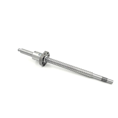 Beefy Flanged 1204 Ball Screw With Single Nut BK And BF10 For CNC Machining Crisp Smooth Low Friction Linear Motion Heat Treated Steel Build