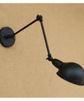 JGSYD Adjustable Long Arm Wall Sconce - Vintage Industrial Home Lighting Retro Loft Lamp Stylish Wall Light Fixture for Living Room Bedroom Or Hallway,D-Medium mounted on beige wall.