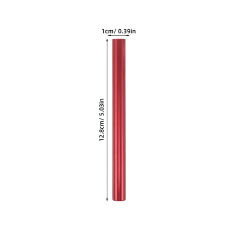 Red aluminum sleeve from 5 Piece Aluminum Tent Pole Repair Tube Connector Kit For Camping Tents Replacement Sleeve.