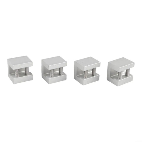 Heavy Duty Aluminum Standing Seam Clamps Kit For Solar Panel Mounting with rust proof stainless steel hardware, 4 clamps displayed.