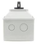 Front view of a Three Phase Rotary Changeover Switch 690V 63A 12 Terminal Main Switch Box JYW29-63/3 D303