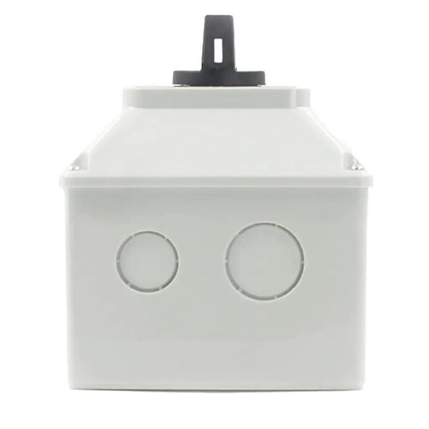 Front view of a Three Phase Rotary Changeover Switch 690V 63A 12 Terminal Main Switch Box JYW29-63/3 D303