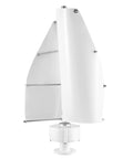 100W Vertical Axis Wind Turbine Kit With Controller And 2 Blades For Home Use, Durable Wind Power System, White Weatherproof Design