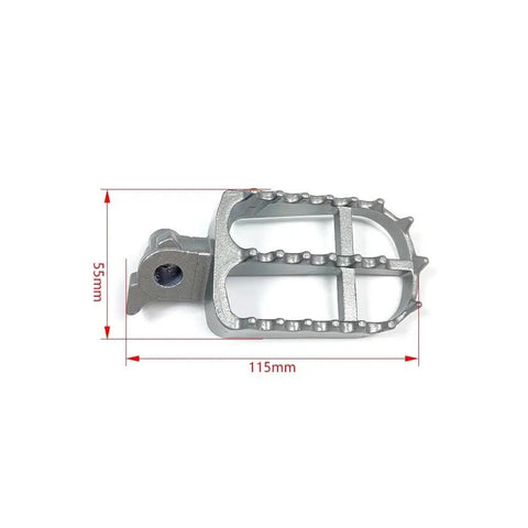 Stainless Steel Motorcycle Footpegs And Foot Rest Bracket Set With Spring Pin Durable Pedal Rest Kit For Off Road And Street Bikes Compatible With Yamaha YZF 250 450 Models, 115mm x 55mm