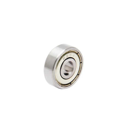 Close-up of a single 626ZZ deep groove ball bearing from the 20 pack, double shielded carbon steel, 6mm bore, 19mm outer diameter.