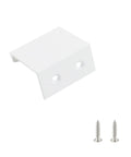30 Pieces 1.38 Inch Finger Pulls Aluminum Alloy White Cabinet Drawer Hardware With 0.63 Inch Hole Centers For 20mm Thick Panels