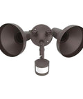 180 Degree Motion Activated Outdoor Security Flood Light With Bronze Lamp Cover, Built Tough Weatherproof Metal Fixture