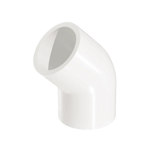 10 Pack 2 Inch 45 Degree PVC Elbow Pipe Fittings Socket To Socket, Heavy Duty 2 Way Right Angle Connector For DIY Projects, Schedule 40 Plastic Coupling Adapter