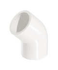 1/2 Inch PVC 45 Degree Elbow Fittings Socket To Socket, heavy duty, schedule 40, corrosion resistant, ideal for DIY projects