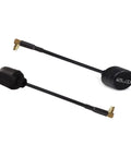 Two black LHCP MMCX FPV antennas for transmitter, circularly polarized 5.8G 3dBi, long range drone accessory, ultralight 7g, 2 pack