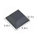 Dead Set Solid Self Adhesive Rubber Feet Pads With Super Sticky Backing Non Slip Furniture Bumpers And Silent Anti Vibration Grips For Sofas And Tables No Wiggle Quick Install 16 Pack Black 0.8 inch square black pad
