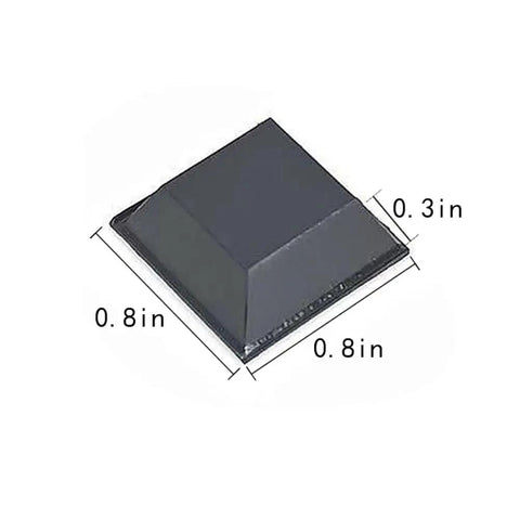 Dead Set Solid Self Adhesive Rubber Feet Pads With Super Sticky Backing Non Slip Furniture Bumpers And Silent Anti Vibration Grips For Sofas And Tables No Wiggle Quick Install 16 Pack Black 0.8 inch square black pad