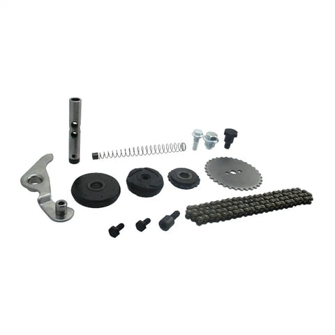 Cam Chain Sprocket Tensioner Roller Kit For 140cc YX Z40 Pit Dirt Bikes displayed on white background, featuring metal parts