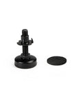 Adjustable Threaded Leveling Foot for Cabinets and Furniture, Three Eighths by Sixteen Threaded Stud, Carbon Steel, Black Finish