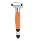 Pneumatic Pencil Die Grinder With 90 Degree Right Angle Air Pen Design, featuring chrome tip and ergonomic orange grip for precision use.