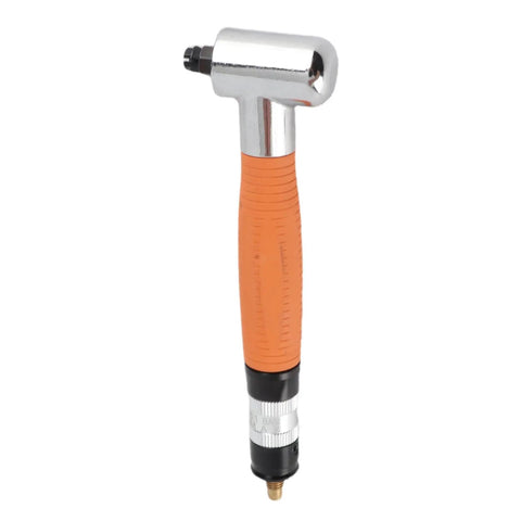 Pro Grade Pneumatic Pen Die Grinder With 90 Degree Right Angle Head And 3mm Collet for precision engraving, featuring a durable orange handle.