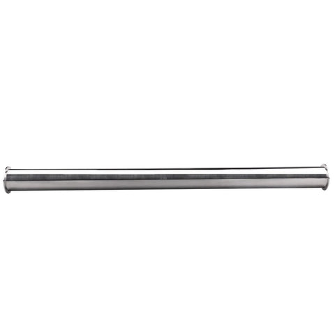 Sanitary spool tube, stainless steel 304, side view with 2.5-inch tri-clamp ends, 36-inch length.