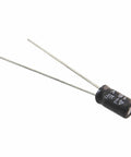 Single capacitor from Through Hole Electrolytic Capacitor Assortment Kit, 120 Pcs Total, 12 Types, 10 Pcs Each, 0.22uF To 470uF Range.