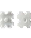 11.81 Inch Round Hole Concrete Stepping Stone Mold for DIY garden paths and patios, durable plastic paver mold shown in white.
