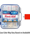 First Aid Only 335-piece OSHA-compliant first aid kit in a clear blue-trimmed plastic case