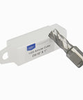 Top Shelf M2AL High Speed Steel Annular Cutter 9/16 Inch By 1 Inch Depth Of Cut With 3/4 Weldon Shank And Free Pilot Pin next to protective packaging.