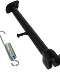 10-Inch Wheel Side Stand For Z50 Z50A Z50J Z50R Mini Trail Monkey Bike Black Durable Alloy Kickstand Upgrade For Trail And Street Ride, Easy Install, Sturdy Mount For Small Motorcycles And Mini Bikes shown with spring