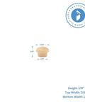 Maple Wood Screw Hole Plugs 1/4 Inch Pack Of 100 With Button Top Mushroom Caps, showing size dimensions and craft logo