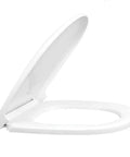 Dead Simple Extra High Raised Toilet Seat With Heavy Duty Lift Assist And Smooth White Lid Quick Mount Oval Or Round Toilets No Sweat Hardware For Reliable Senior Bathroom Independence Today. White toilet seat with lid opened, designed for easy mounting.