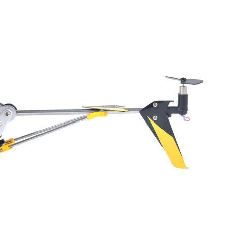 Close-up of the rear rotor of S107 S107G RC Helicopter Indoor Flyer Yellow With Dual Frequencies Lets You Fly Two At Once And Soar
