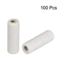Ceramic insulation tubes, 1 mm diameter, single-bore alumina porcelain, white heating-element insulators (2 pcs shown)