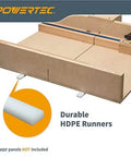 Two Pack 17 Inch Miter Bar For Table Saw Sleds And Router Tables, crosscut track predrilled holes HDPE, used with jigs
