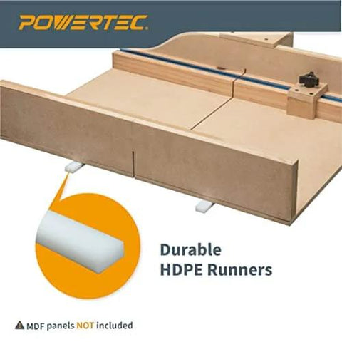 Two Pack 17 Inch Miter Bar For Table Saw Sleds And Router Tables, crosscut track predrilled holes HDPE, used with jigs
