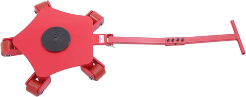 Heavy Duty Machine Skates Built Like A Tank With Three Swivel PU Rollers For Rock Solid 360 Maneuvers red dolly with handle