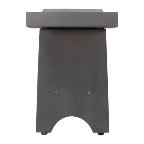 Back view of 18 Inch Teak Shower Bench Stool Waterproof Non Slip With Full Length Shelf For Inside Shower Heavy Duty Safety Storage