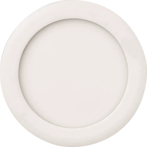 Canless 6 Inch LED Recessed Wafer Downlight With Ultra Thin Matte White Trim 90CRI Color Temperature Selectable 3000K 4000K 5000K Energy Star Certified Easy Remodel Install circular view.
