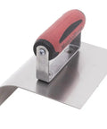 Concrete Curb Hand Tool With 6 Inch Wide Blade, 3 1/2 Inch Face, 104 Degree Angle, Heavy Gauge Stainless Steel, DuraSoft Handle