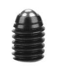 Close-up of M6 ball spring plunger with hex socket ball detent, part of the 10 Pack Carbon Steel M6 Ball Spring Plungers Set With Hex Socket Ball Detent For Precise Positioning In Machinery Jigs And CNC Tools Go-To Heavy-Duty M6x8 And M6x10 Spring Loaded Durable Fit For Clamps And Automatic Machines.