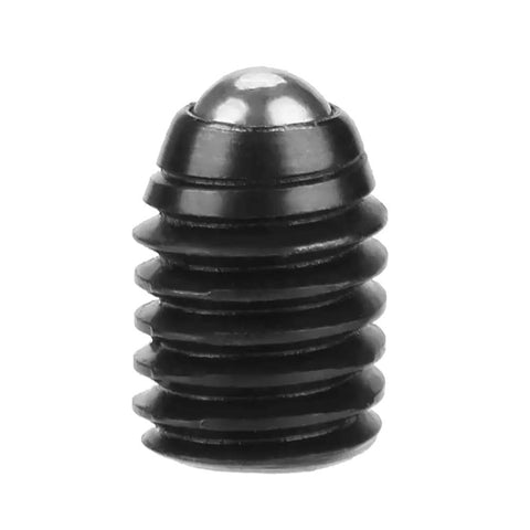 No Fuss M6 Carbon Steel Ball Spring Plungers With Hex Socket Ends 10 Piece Heavy Duty Hardware Pack showing a single black plunger.