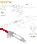 Technical diagram of Three Pack Toggle Clamp Set With Adjustable 334 U Bolt 1000 Lb Holding Capacity 90 Degree Vertical Latch