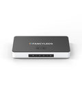 Front view of Ambient TV Backlighting Sync Box For HDMI 2.0 Setups, compatible with 44 to 55 inch TVs, rectangular design.