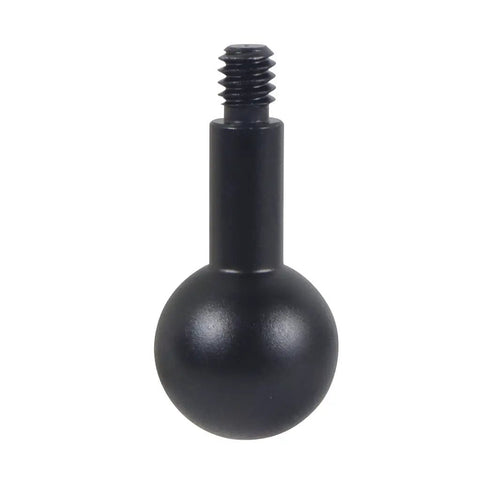20mm Ball Head to Quarter Inch Screw Adapter Mount for Cameras shown in black with 360-degree swivel capability
