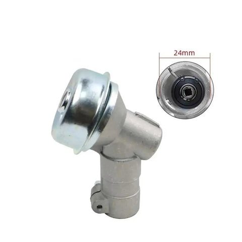 Trimmer Gearbox Assembly 24mm 7-Tooth Beefed-Up Heavy Duty Replacement For Straight Shaft Brush Cutters With 24mm Pipe Fitting Easy Install No Fuss Gearbox And Cutter Head Upgrade That Delivers Smooth Grass Cutting And Reliable Rod Alignment. 24mm metal gearbox assembly with 7-tooth drive
