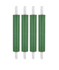 Built Tough Dark Green Plastic Stretch Wrap With Slick Self Adhesive Cling And Easy Grip Core Handles 20 By 1000 Feet Heavy Duty 80 Gauge Bundling Film For Moving Shipping 4 Rolls stacked side by side.
