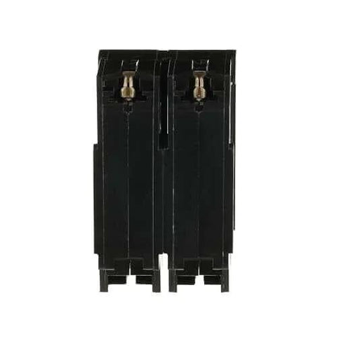 Front view of Single 70 A 2-Pole 120/240 V Q Line Plug-In Circuit Breaker with Non-Interchangeable Trip and Box-Type Terminals