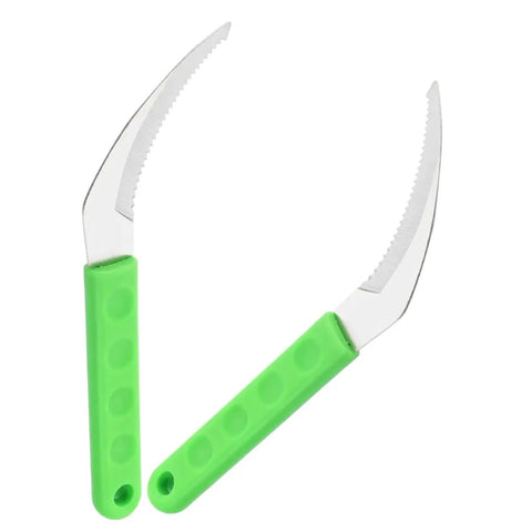 8 Piece Weeding Sickle For Gardening Portable Grass Cutter with ergonomic green handle and rustproof serrated blades